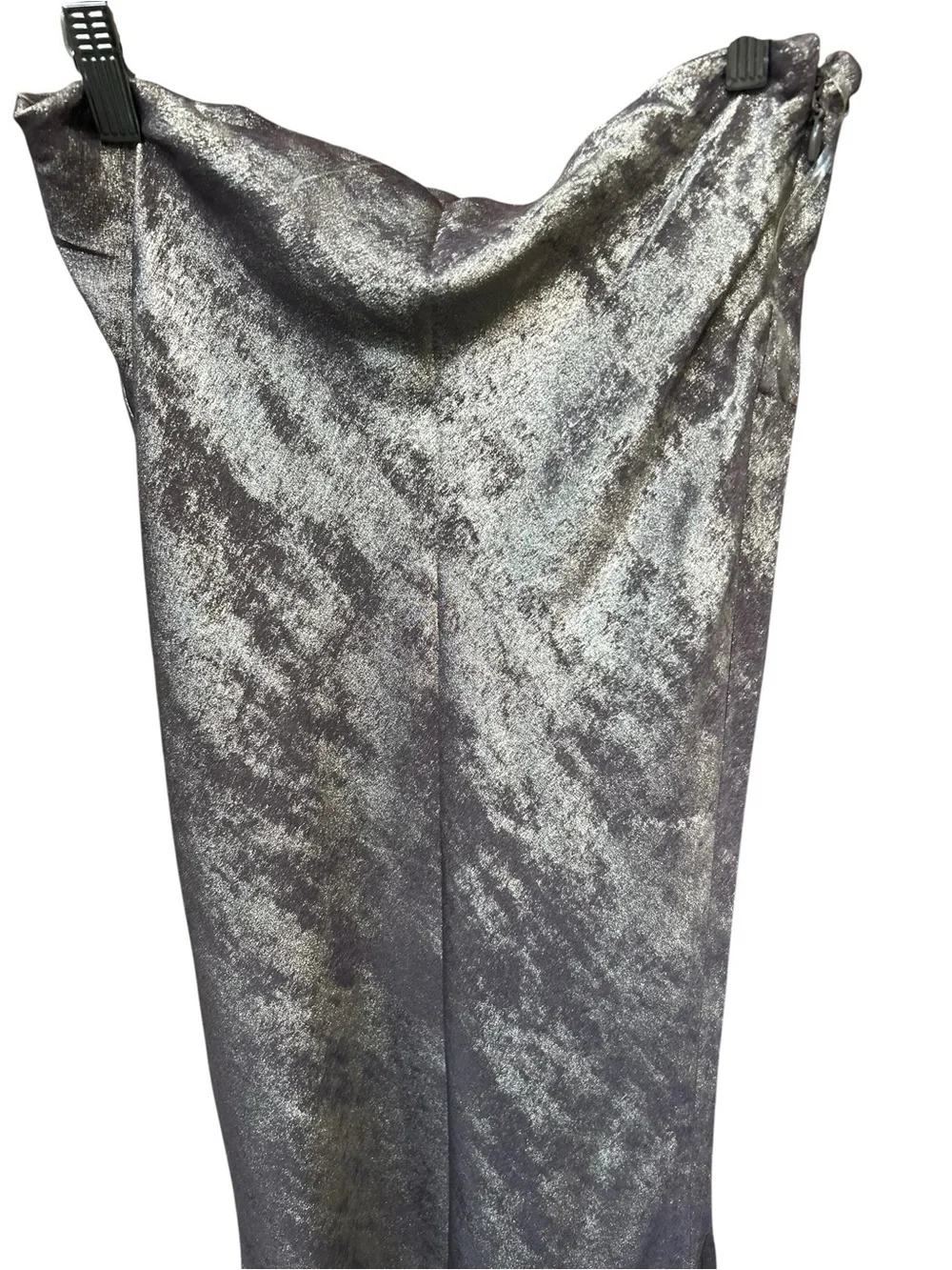 House of CB CLARA Pewter Bias Cut Midi Skirt